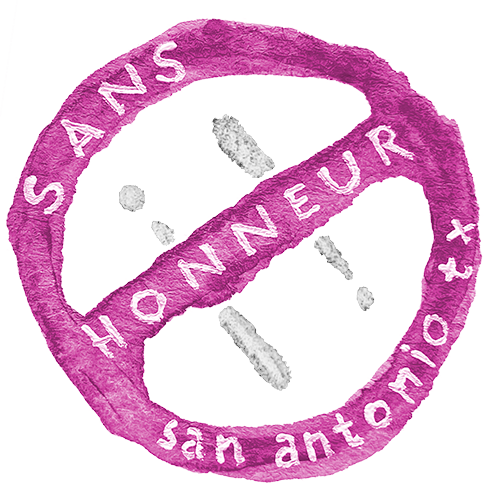 Sans Honneur Scrolled light version of the logo (Link to homepage)
